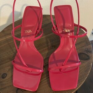 Women's Red Strappy Sandals